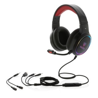 Auriculares gaming con luces promocionales